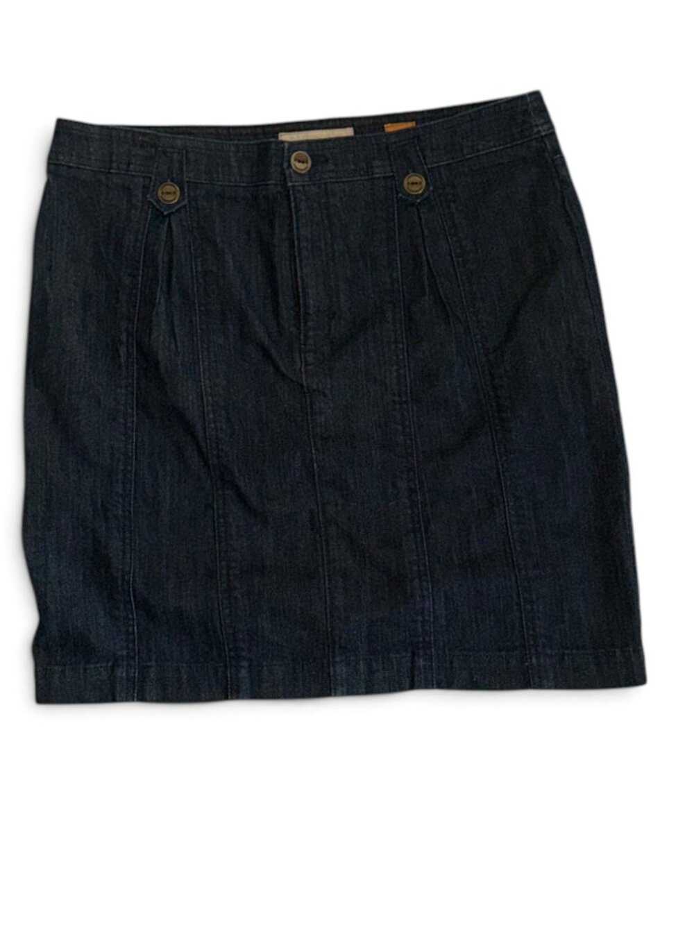 Anthropologie Pilcro Denim Pencil Skirt NWOT Dark Wash Stretch Cotton Size L